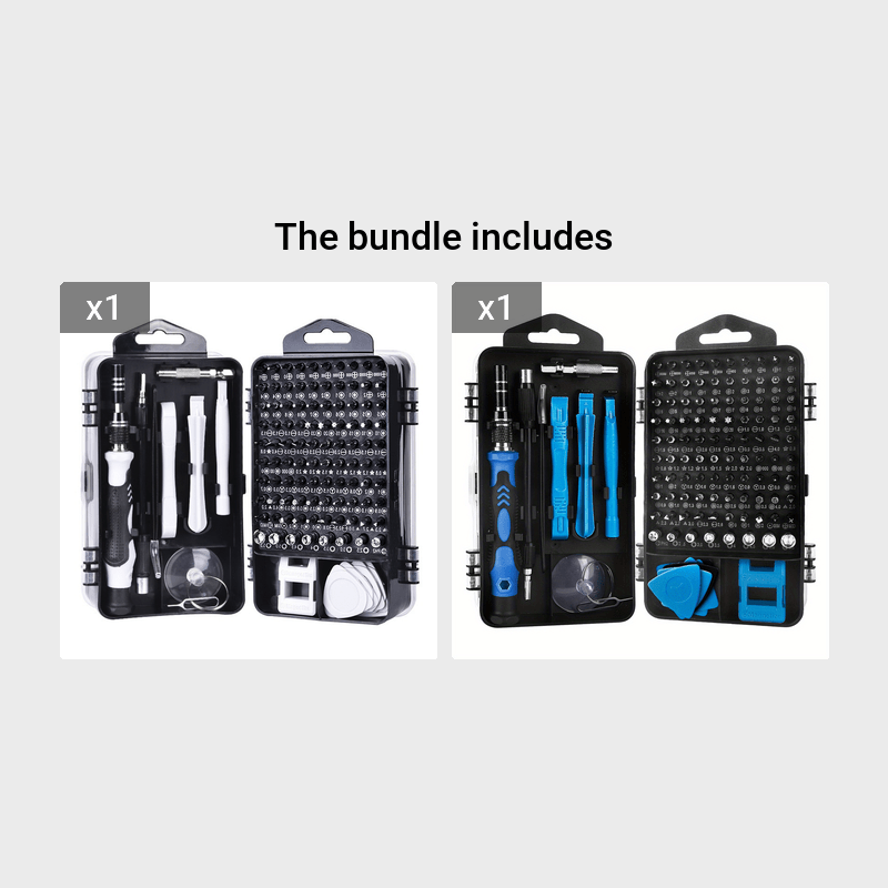 Jeu de Tournevis de Précision 117 en 1 – Kit d’Outils Magnétiques pour Réparation Électronique avec Boîtier