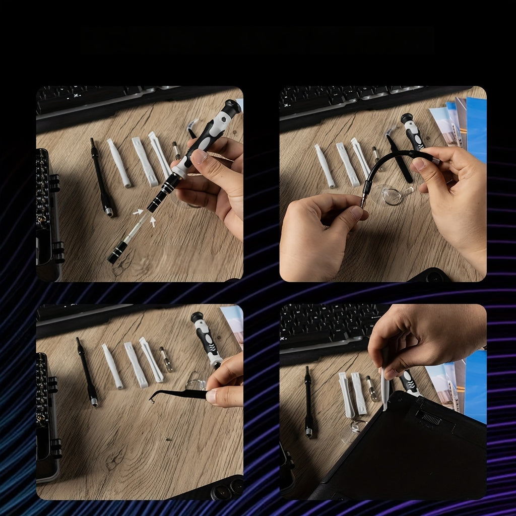 Jeu de Tournevis de Précision 117 en 1 – Kit d’Outils Magnétiques pour Réparation Électronique avec Boîtier