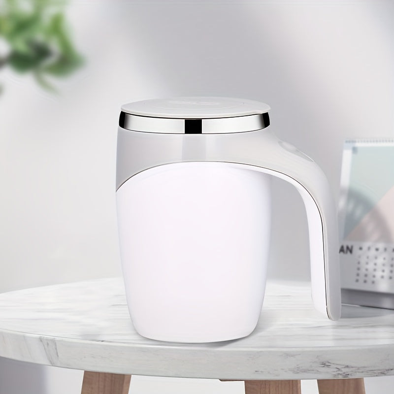 Tasse électrique auto-mélangeuse, tasse à café à agitation magnétique automatique, rechargeable par USB, réutilisable, rotative pour la maison, le bureau ou les voyages, en acier inoxydable.
