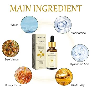 Sérum Avancé au Venin d’Abeille﻿ — Raffermit, Illumine et Hydrate la Peau – Réduit les Rides Fines – Répare le Teint Terne – Soin Visage Éclat et Fermeté