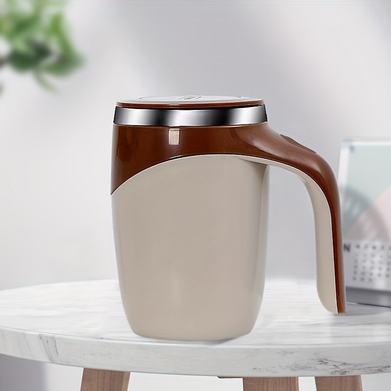 Tasse électrique auto-mélangeuse, tasse à café à agitation magnétique automatique, rechargeable par USB, réutilisable, rotative pour la maison, le bureau ou les voyages, en acier inoxydable.