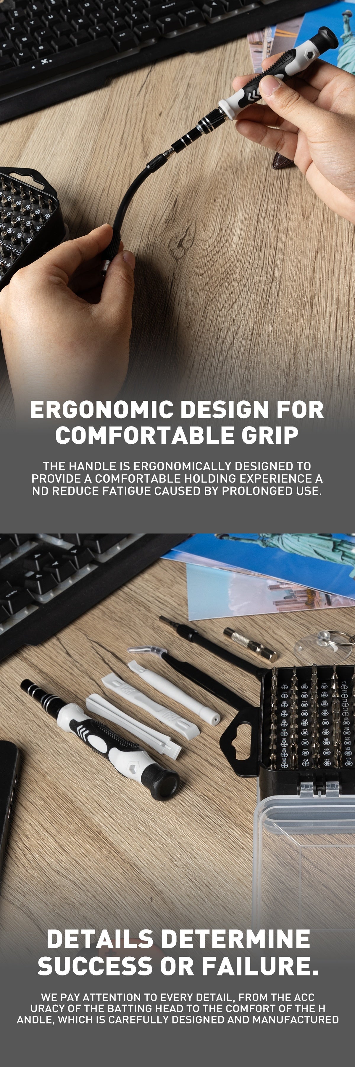 Jeu de Tournevis de Précision 117 en 1 – Kit d’Outils Magnétiques pour Réparation Électronique avec Boîtier