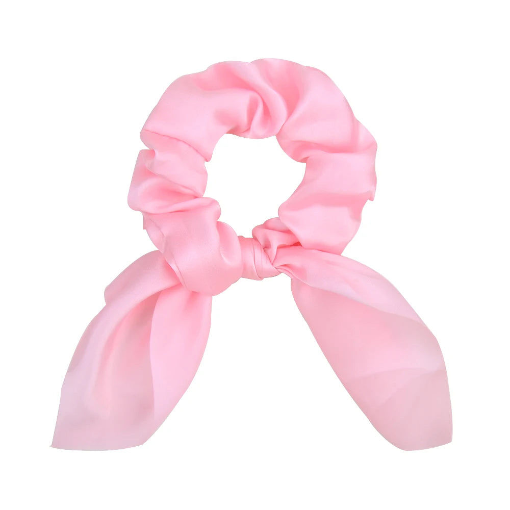 Chouchou pour cheveux couleur bonbon pour femme, nœud, accessoire pour queue de cheval