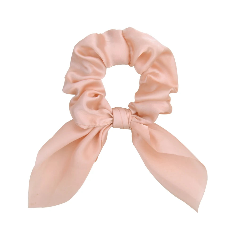 Chouchou pour cheveux couleur bonbon pour femme, nœud, accessoire pour queue de cheval