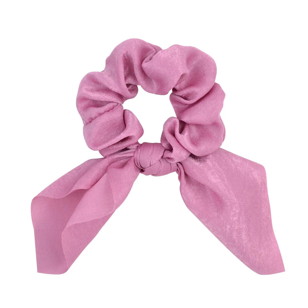 Chouchou pour cheveux couleur bonbon pour femme, nœud, accessoire pour queue de cheval