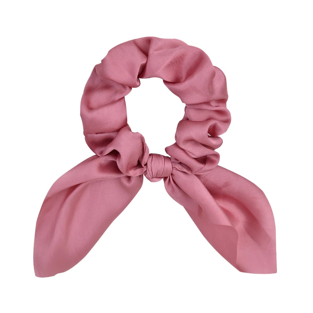 Chouchou pour cheveux couleur bonbon pour femme, nœud, accessoire pour queue de cheval
