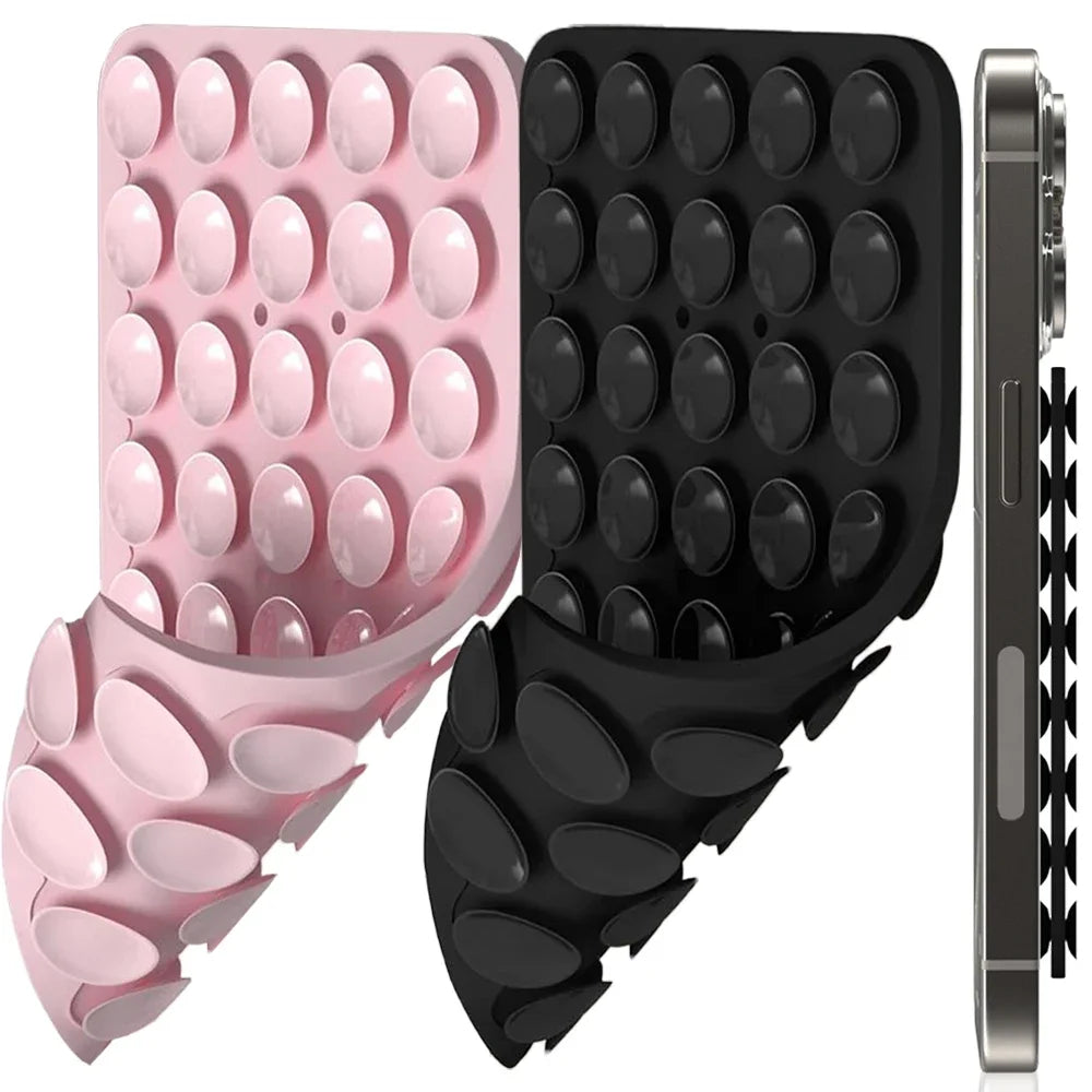 Support de téléphone multifonction à ventouse double face, amovible, mains libres, antidérapant, en silicone