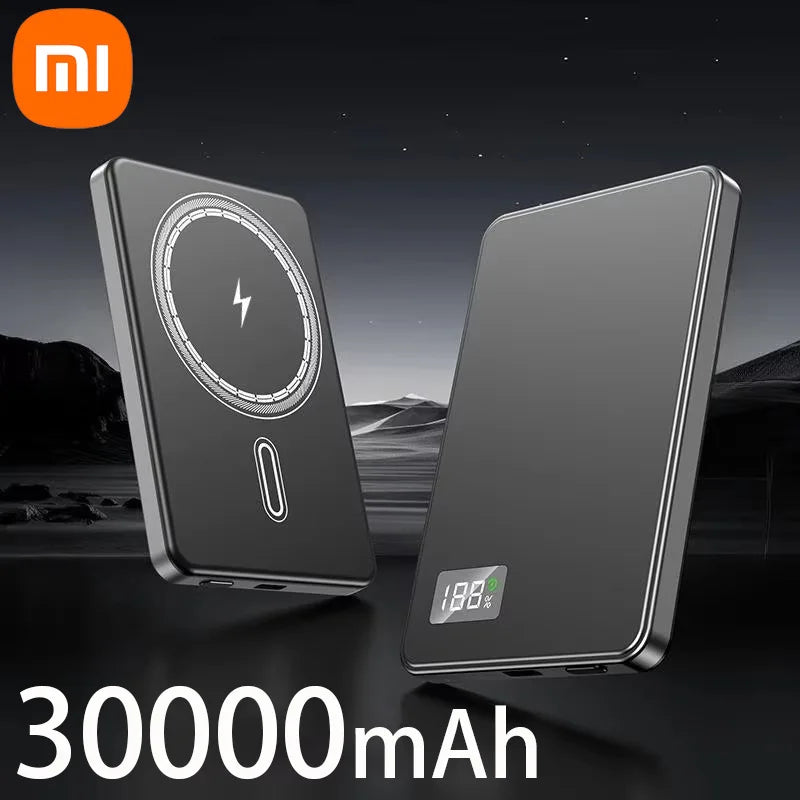 Xiaomi 50,000mAh Power Bank, 3C Certified, Slim, Ultra-Compact, MagSafe Compatible, Magnetic Wireless Fast Charging, Portable Battery Display