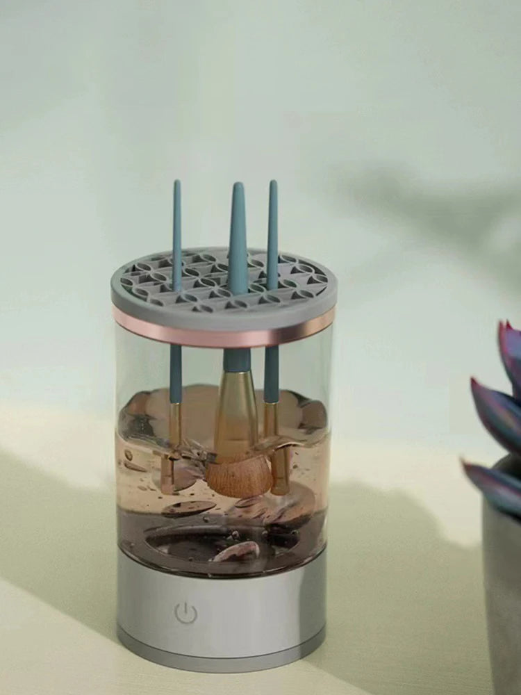 Nettoyeur automatique de pinceaux à maquillage