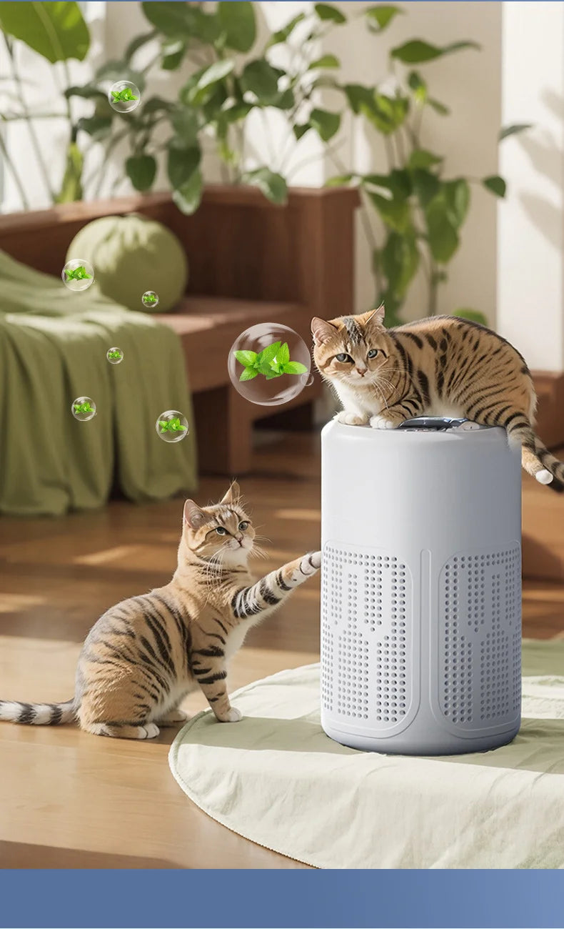 Mini purificateur d'air de bureau Xiaomi, filtre HEPA avec technologie à ions négatifs, élimine les odeurs de formaldéhyde, la fumée et les particules de poussière