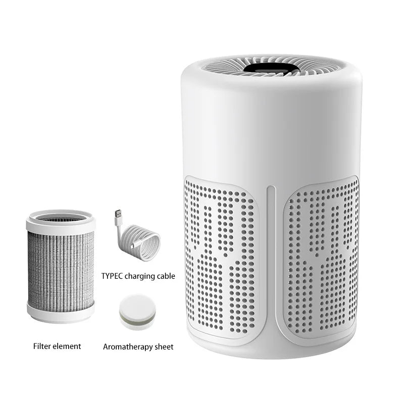Mini purificateur d'air de bureau Xiaomi, filtre HEPA avec technologie à ions négatifs, élimine les odeurs de formaldéhyde, la fumée et les particules de poussière