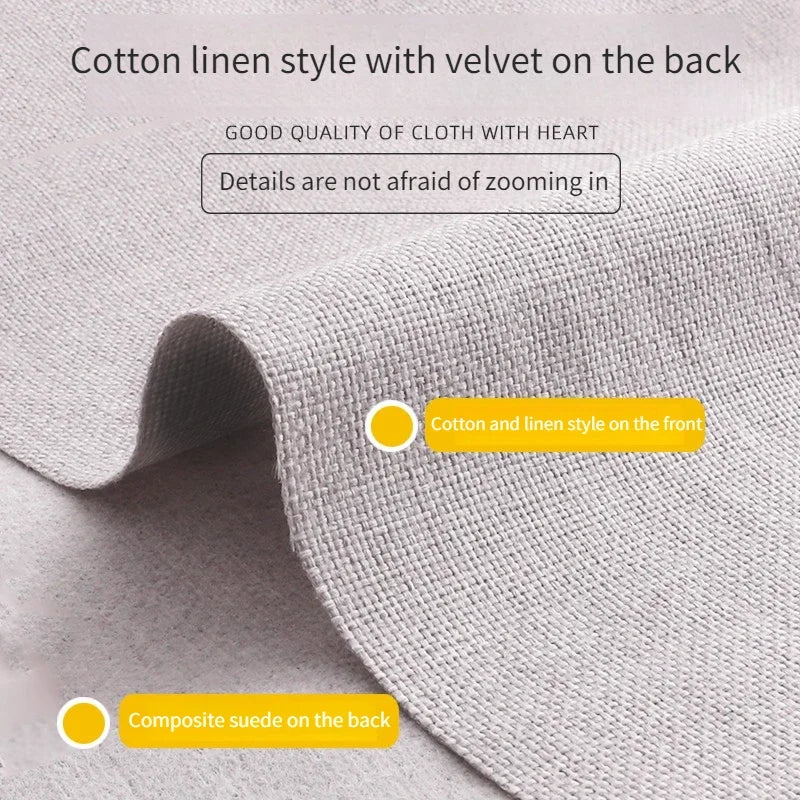 Tissus épais en coton et lin au mètre pour ameublement, taie d'oreiller, nappe, tabouret, coussin, couture, housse de canapé, tissu uni