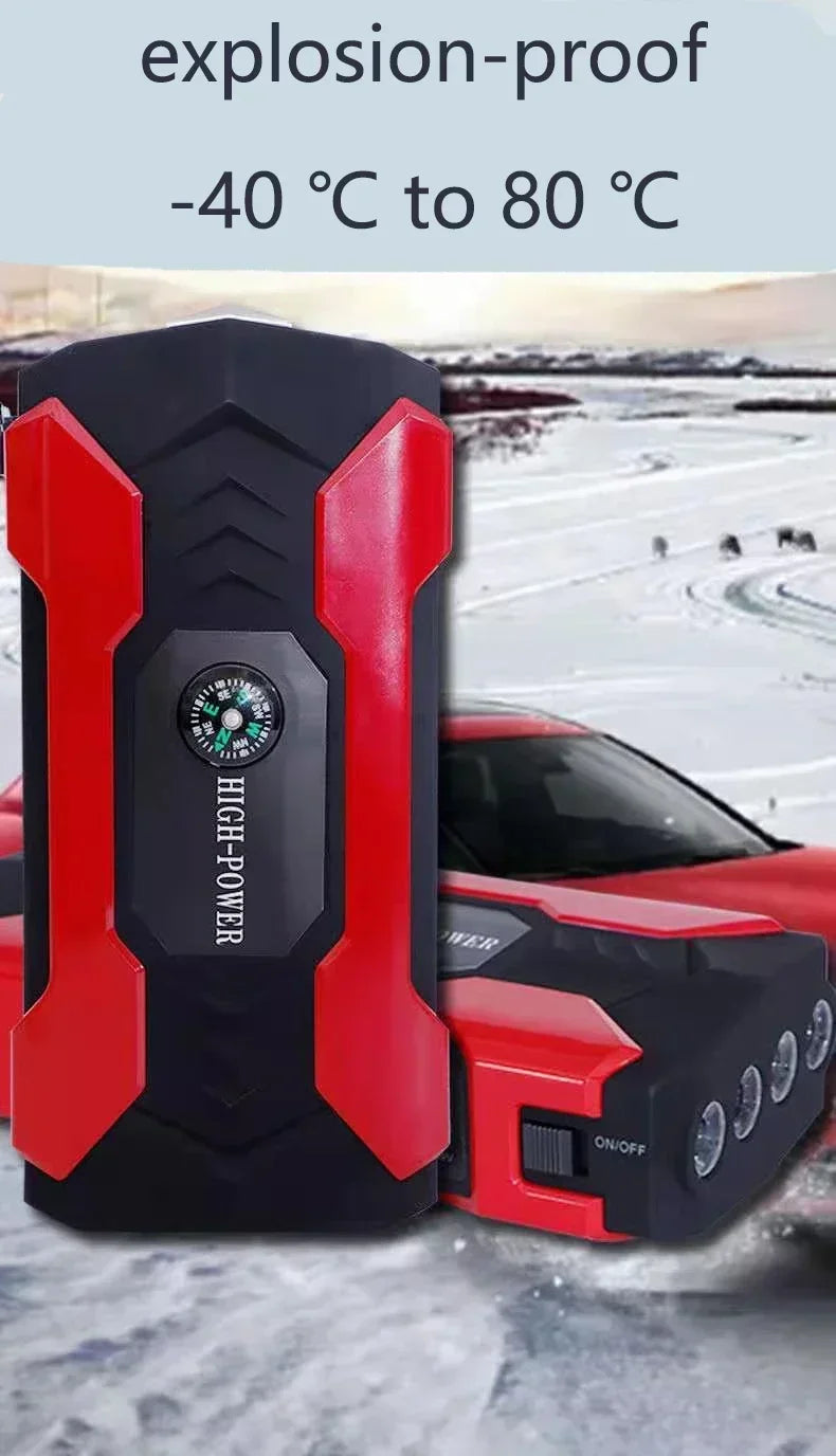 ⚡️ Démarreur de Voiture Portable – Batterie de Secours 98000 mAh, Booster de Démarrage d’Urgence avec Power Bank et Chargeur Auto