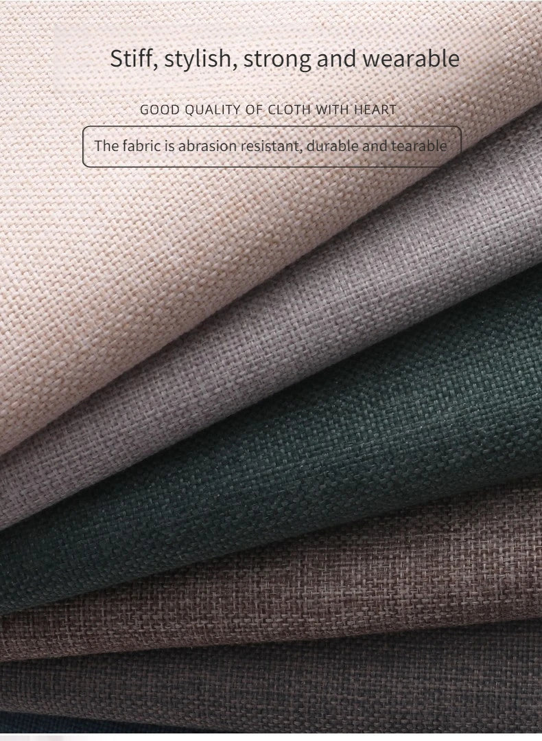 Tissus épais en coton et lin au mètre pour ameublement, taie d'oreiller, nappe, tabouret, coussin, couture, housse de canapé, tissu uni