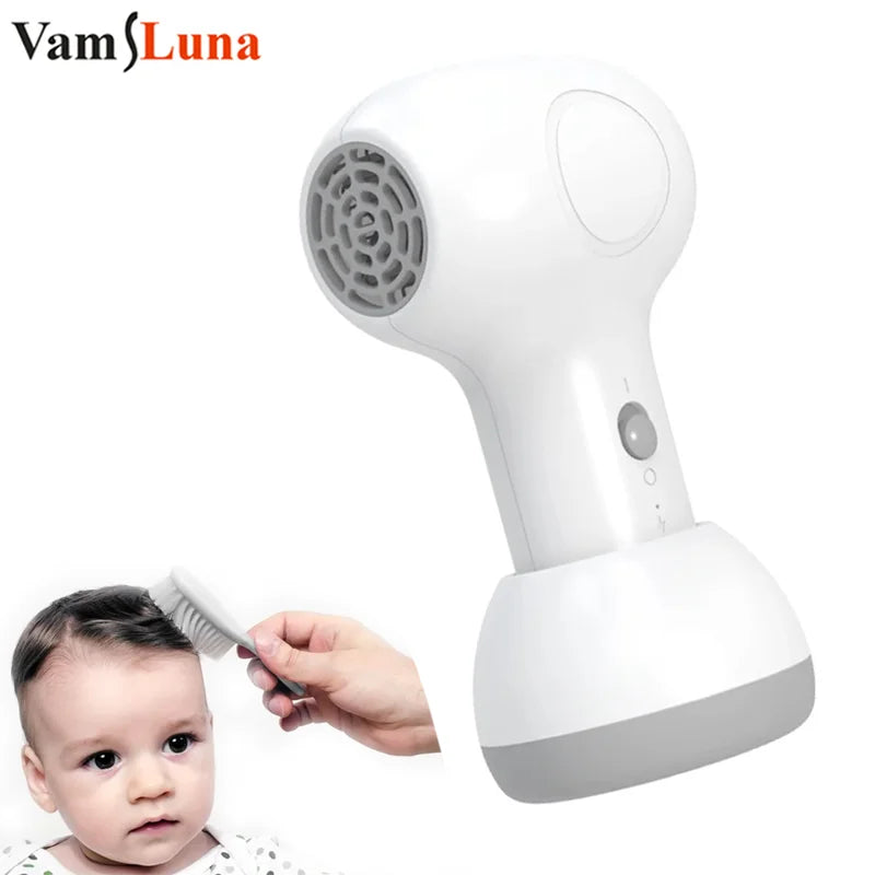 Sèche-cheveux sans fil pour enfants, petit diffuseur universel 60 W, silencieux, température constante, pour cheveux et fesses
