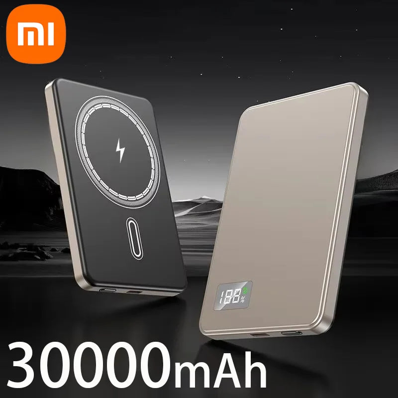 Batterie externe Xiaomi 50 000 mAh, certifiée 3C, fine, ultra-compacte, compatible avec MagSafe, charge rapide sans fil magnétique, affichage de la batterie portable