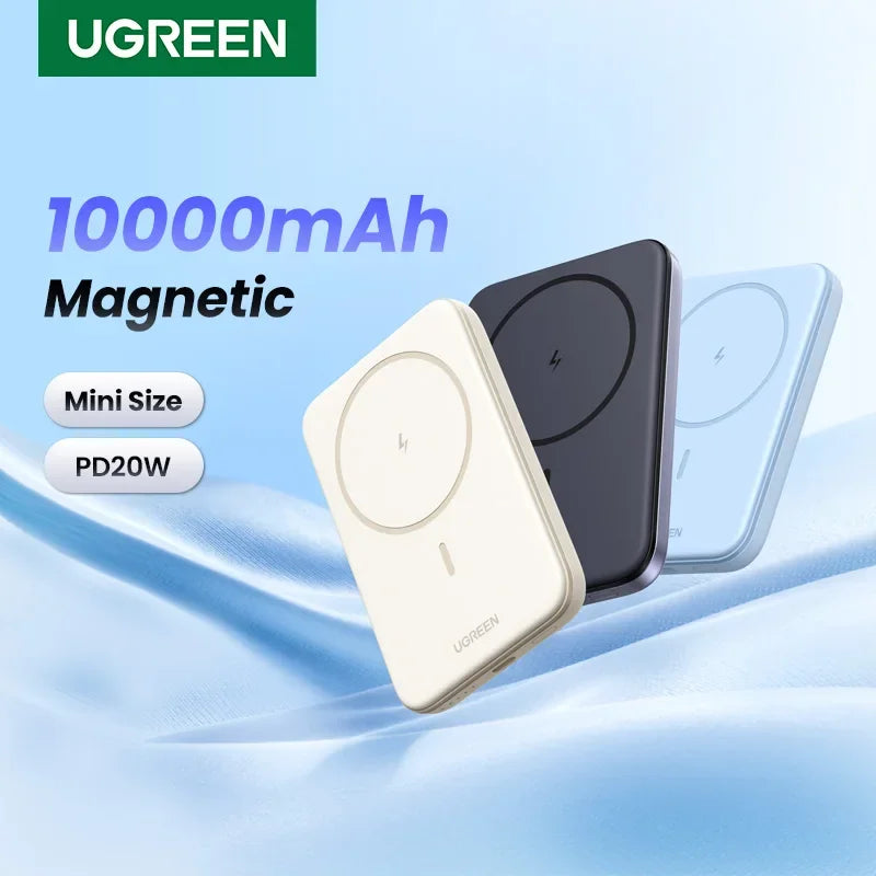 UGREEN PD20W Power Bank magnétique 10 000 mAh, chargeur rapide sans fil portable pour Magsafe pour iPhone 17, 15 Pro Max, 16 Pro