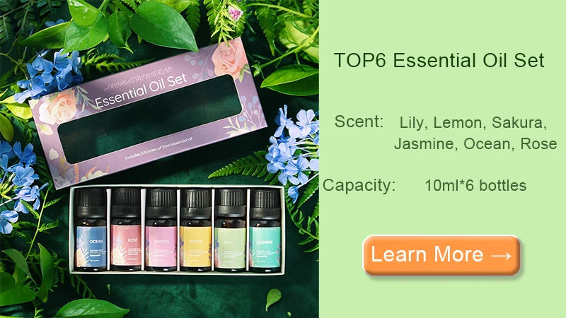 Diffuseur d'arômes KINSCOTER avec humidificateur d'air ultrasonique et effet de flamme LED