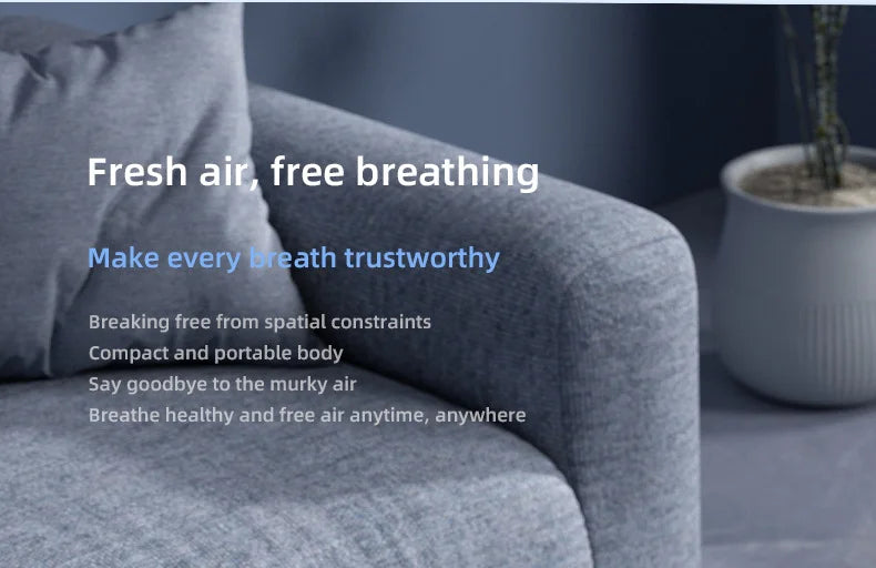 Mini purificateur d'air de bureau Xiaomi, filtre HEPA avec technologie à ions négatifs, élimine les odeurs de formaldéhyde, la fumée et les particules de poussière