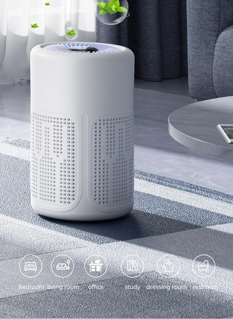 Mini purificateur d'air de bureau Xiaomi, filtre HEPA avec technologie à ions négatifs, élimine les odeurs de formaldéhyde, la fumée et les particules de poussière