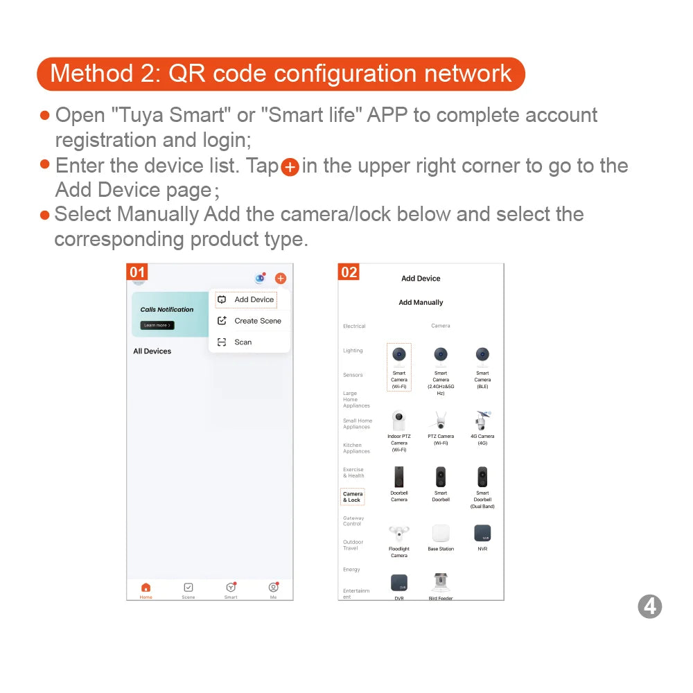 Caméra WiFi E27 8MP HD à Double Objectif – Caméra de Surveillance Intelligente PTZ 360° avec Détection Humaine AI, Suivi Automatique, Vision Nocturne Couleur, Compatible Tuya / Smart Life