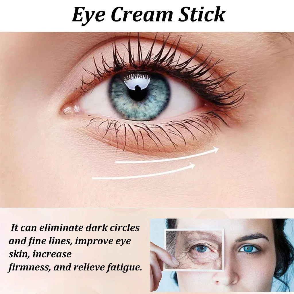 Stick Crème Contour des Yeux à la Bave d'Escargot – Collagène – Estompe les Rides et Ridules – Éclaircit les Cernes – Raffermit – Réduit les Poches et les Gonflements – Hydratant et Nourrissant