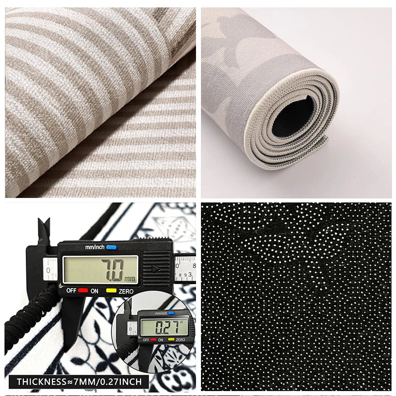 Tapis de grande taille pour salon au style nordique