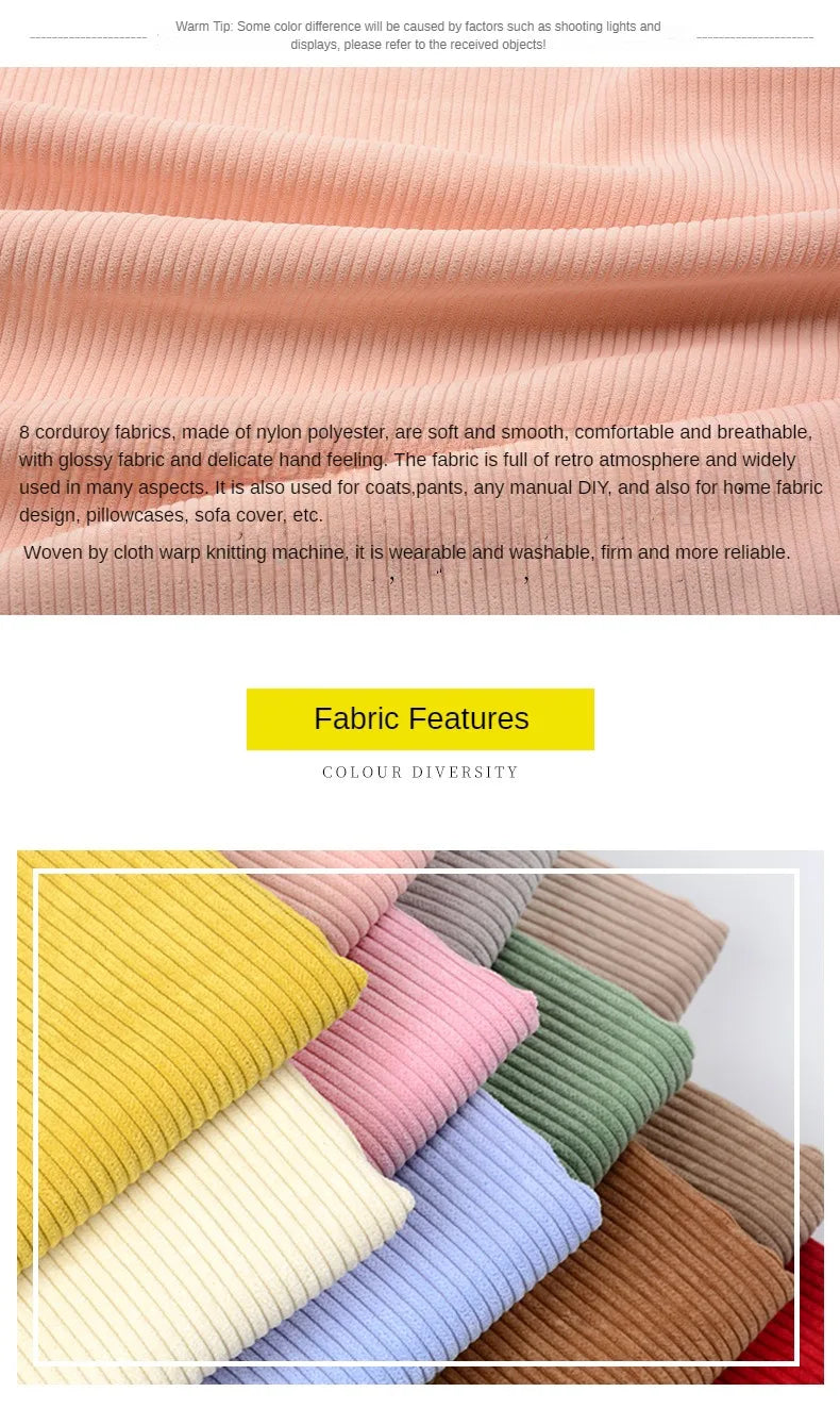 Tissu Velours Côtelé Épais au Mètre – Confort, Chaleur et Style