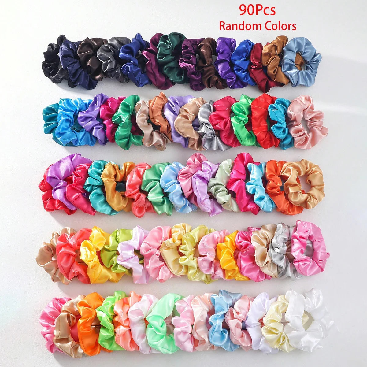 lots Chouchous mode en satin doux et élastique, spécialement conçus pour les cheveux des femmes et des filles.