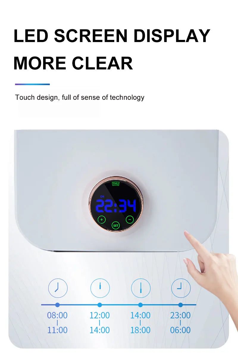 Diffuseur d’huiles essentielles sans eau avec système de nébulisation professionnel, écran LED et animations lumineuses, diffuseur de parfum intelligent pour la maison.