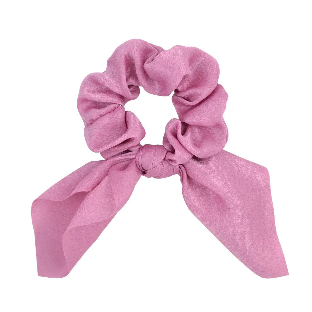 Chouchou pour cheveux couleur bonbon pour femme, nœud, accessoire pour queue de cheval