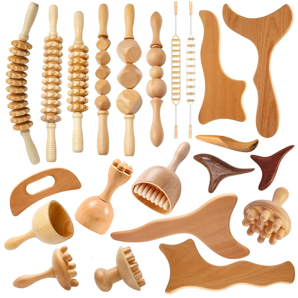 Outils de massage Wood Therapy Gua Sha