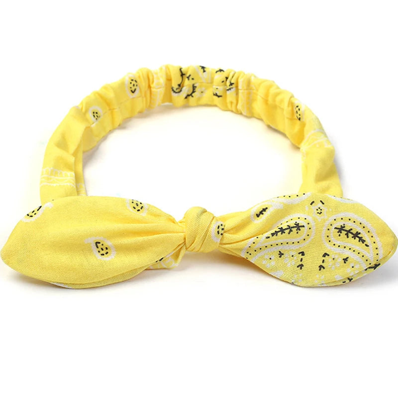 Bandeaux Boho pour femmes au style vintage, en tissu doux avec motifs unis ou imprimés