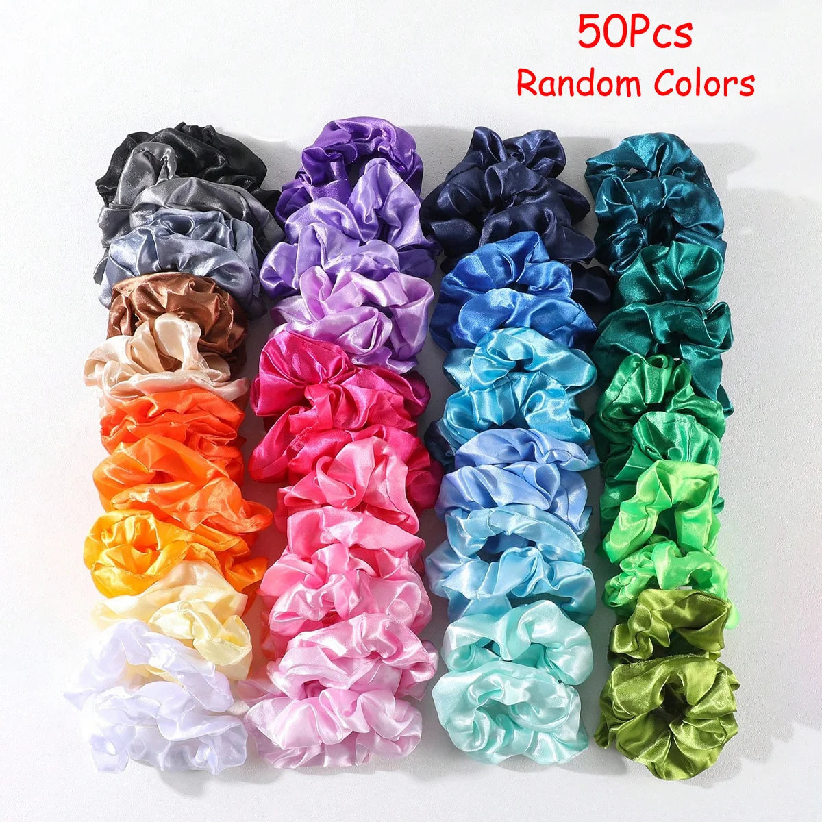 lots Chouchous mode en satin doux et élastique, spécialement conçus pour les cheveux des femmes et des filles.