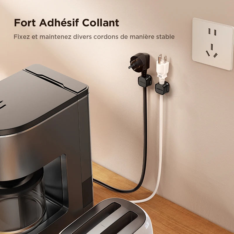 oyroom Clips de câbles magnétiques Câble lisse Support de cordon réglable sous le bureau Gestion des câbles Garde-fils Organisateur de câbles Support