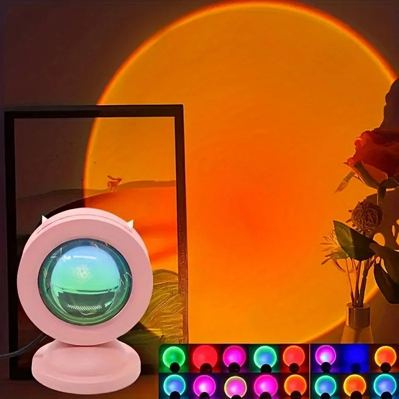 Projecteur de coucher de soleil LED avec télécommande