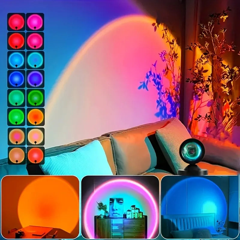 Projecteur de coucher de soleil LED avec télécommande