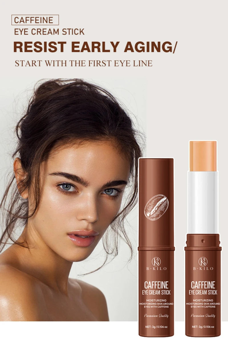 Stick Crème Contour des Yeux à la Caféine – Anti-Poches, Anti-Cernes, Hydratant et Éclaircissant – Regard Frais et Défini