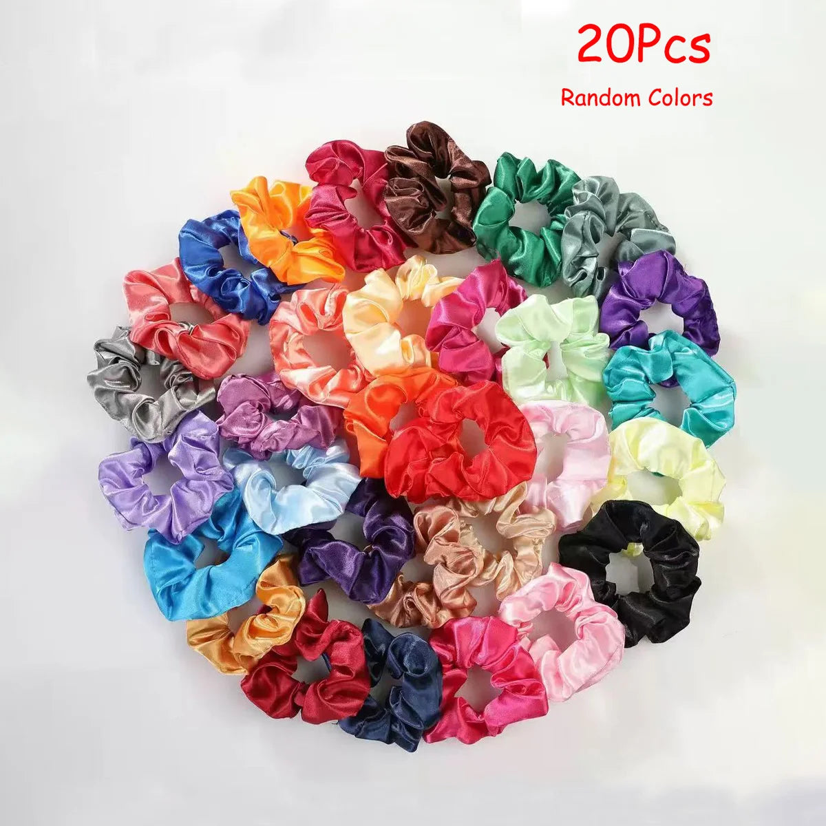 lots Chouchous mode en satin doux et élastique, spécialement conçus pour les cheveux des femmes et des filles.