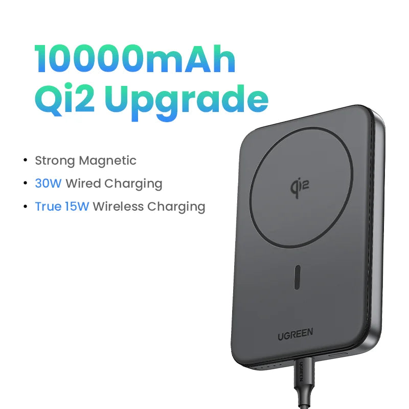 UGREEN PD20W Power Bank magnétique 10 000 mAh, chargeur rapide sans fil portable pour Magsafe pour iPhone 17, 15 Pro Max, 16 Pro