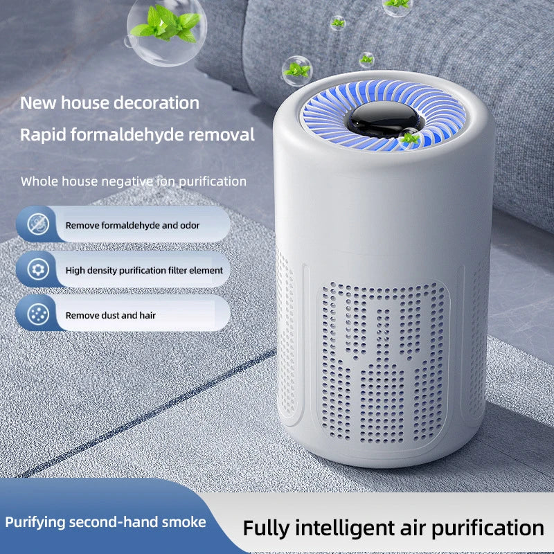 Mini purificateur d'air de bureau Xiaomi, filtre HEPA avec technologie à ions négatifs, élimine les odeurs de formaldéhyde, la fumée et les particules de poussière