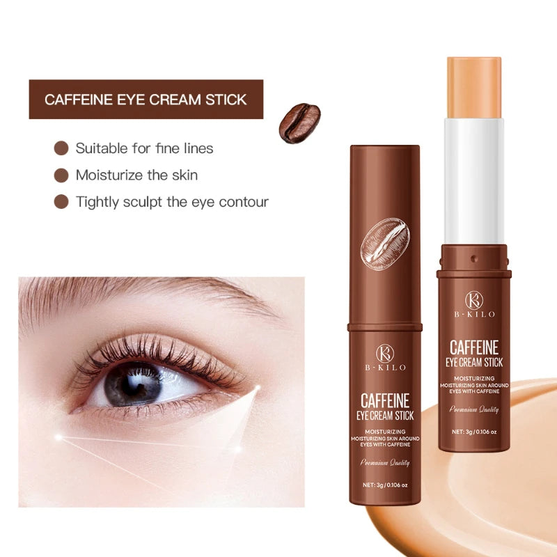 Stick Crème Contour des Yeux à la Caféine – Anti-Poches, Anti-Cernes, Hydratant et Éclaircissant – Regard Frais et Défini
