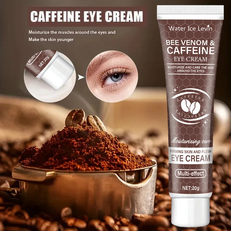 Crème Contour des Yeux au Venin d’Abeille et Caféine – Nourrit et Raffermit Profondément – Avec Aloe Vera et Avocat – Sans Alcool – 20g – Tous Types de Peau