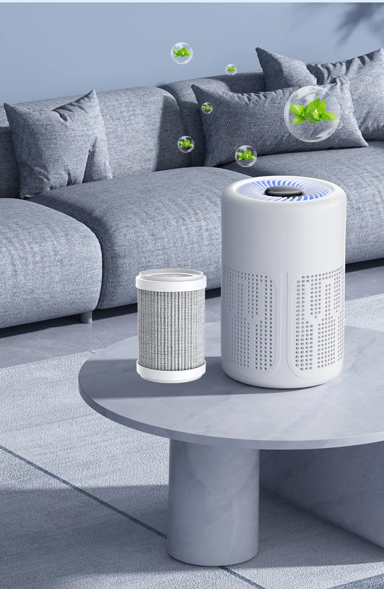 Mini purificateur d'air de bureau Xiaomi, filtre HEPA avec technologie à ions négatifs, élimine les odeurs de formaldéhyde, la fumée et les particules de poussière
