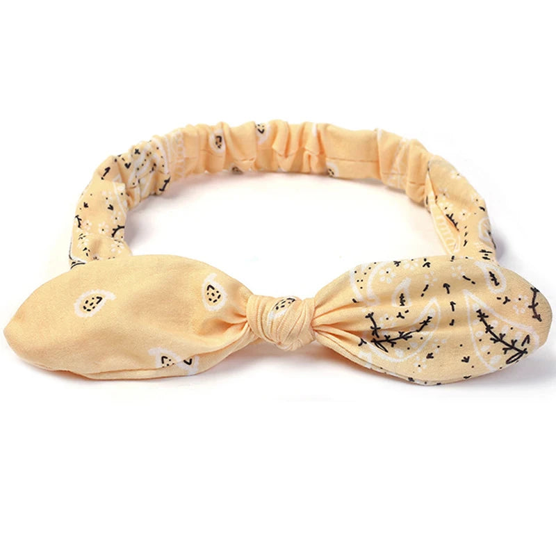 Bandeaux Boho pour femmes au style vintage, en tissu doux avec motifs unis ou imprimés