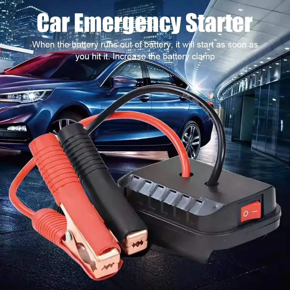 ⚡️ Démarreur de Voiture Multifonction – Compatible avec Clé à Choc, Meuleuse, Marteau Électrique et Chargeur 12V, Booster d’Urgence Portable