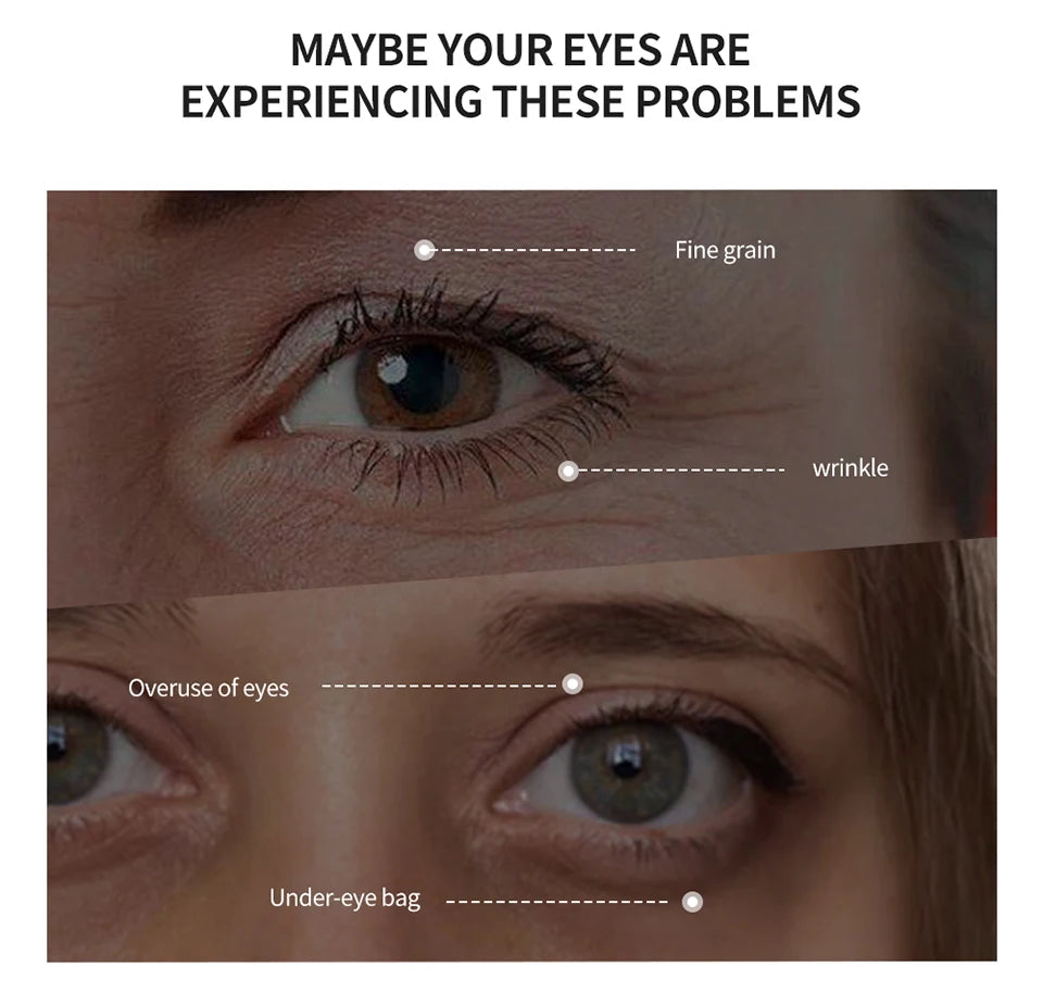 Crème Instantanée Contour des Yeux – Raffermissante, Anti-Rides, Anti-Poches et Anti-Cernes – Lifting, Hydratation et Soin Nourrissant – Crème de Massage pour les Yeux