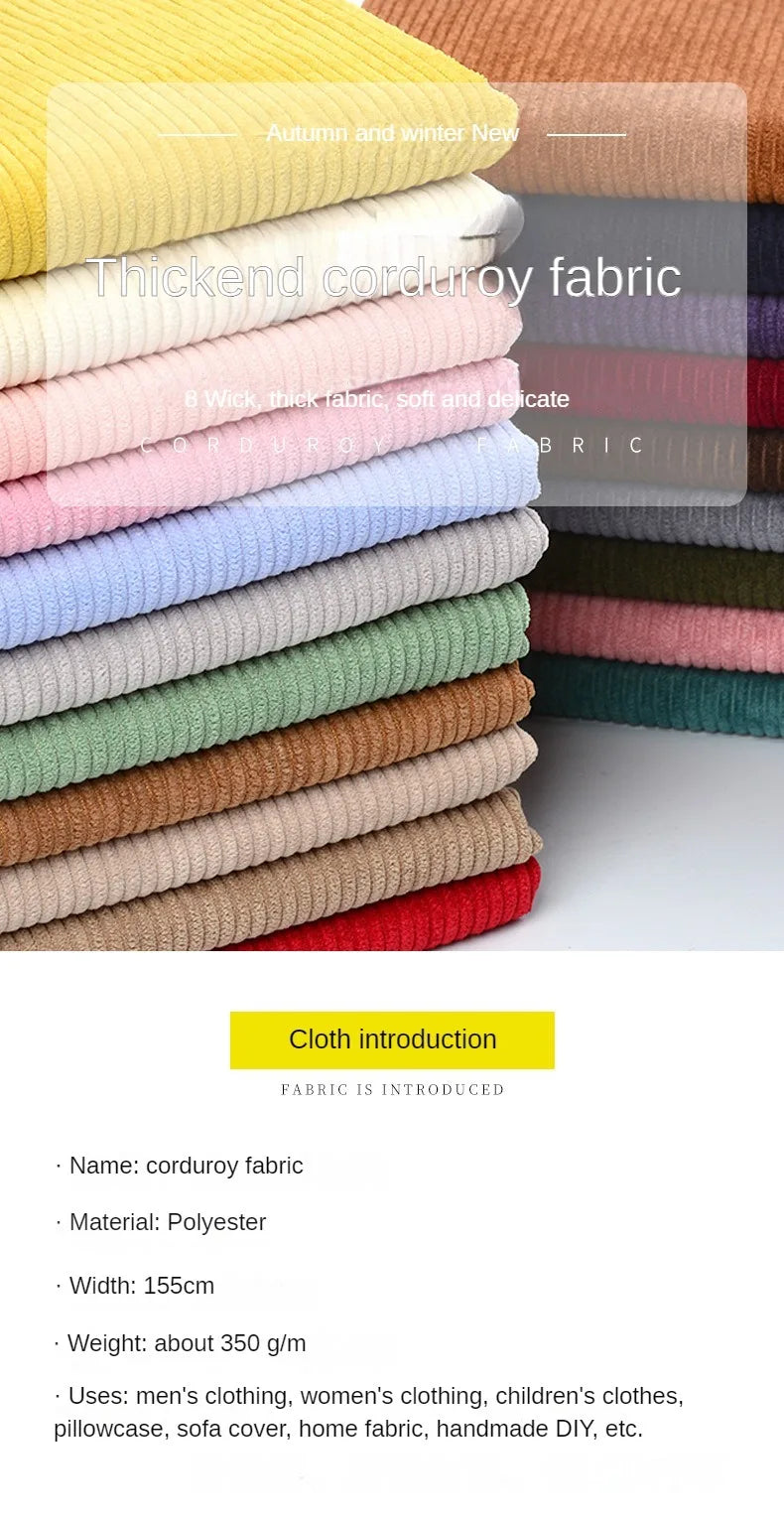 Tissu Velours Côtelé Épais au Mètre – Confort, Chaleur et Style