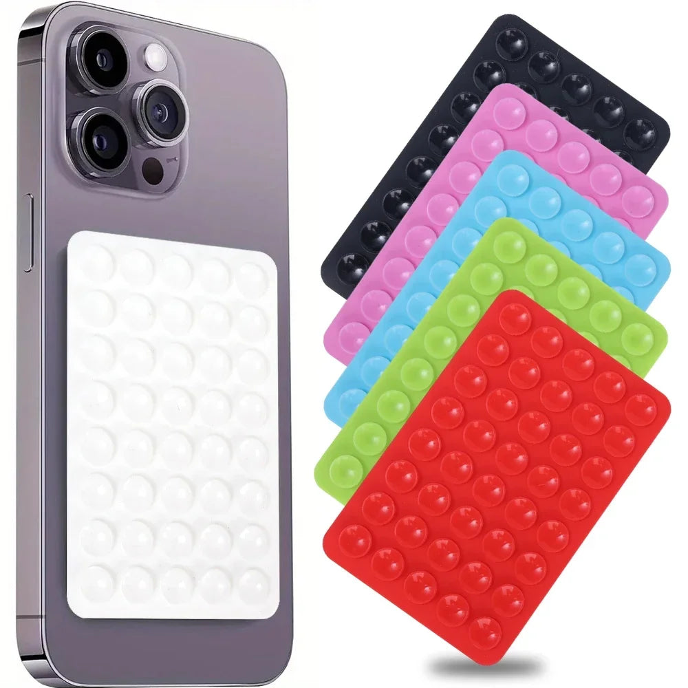 Support de téléphone multifonction à ventouse double face, amovible, mains libres, antidérapant, en silicone