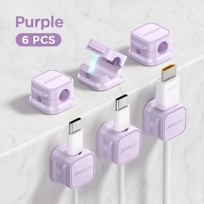 oyroom Clips de câbles magnétiques Câble lisse Support de cordon réglable sous le bureau Gestion des câbles Garde-fils Organisateur de câbles Support